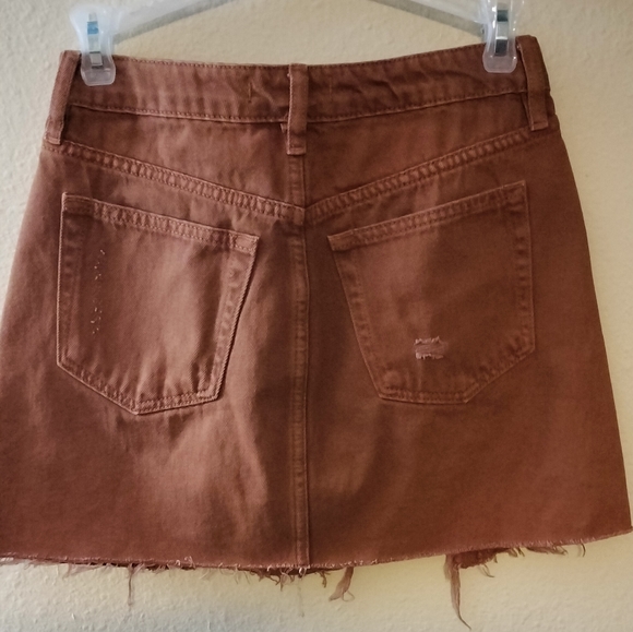 Free People Denim Mini skirt Brown. Size 25 - Picture 6 of 10